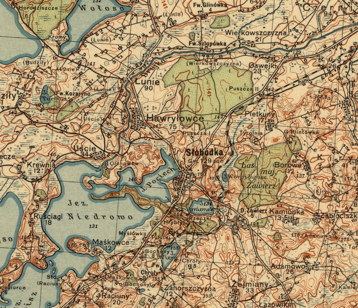 Slobodka Map - Polish Map 1932
